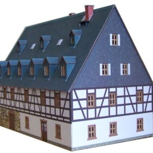 04-02-H0 - Großes Fachwerkhaus mit kleinen Gauben