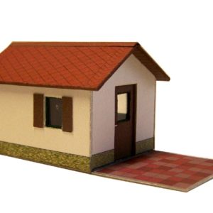 07-01-1-H0 - Gartenlaube - Satteldach - Putz weiß