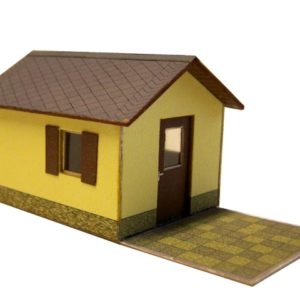 07-01-2-H0  - Gartenlaube - Satteldach - Putz gelb