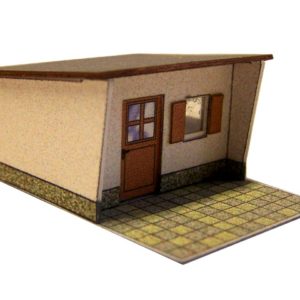 07-02-5-H0  - Gartenlaube - Pultdach - Putz grau (DDR)