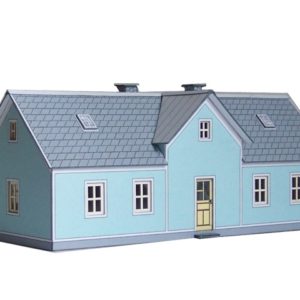 112-01-1 - 1-geschossiges Wohnhaus mit hellblauem Putz