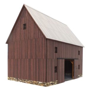 112-07-B - Scheune mit Blechdach