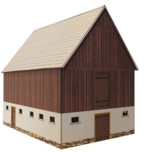 112-08-S - Stall mit Kunstschieferdach