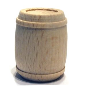 857-16  Holzfass mit 2 Holzringen - groß