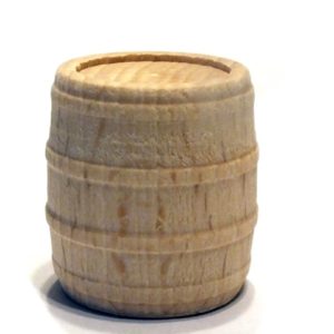 857-17  Holzfass mit 4 Holzringen - klein