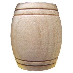 857-11  Holzfass mit braunen Ringen - groß