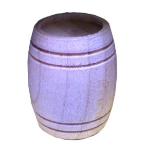857-12  Holzfass mit braunen Ringen - mittel
