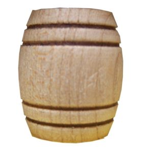 857-13  Holzfass mit braunen Ringen - klein