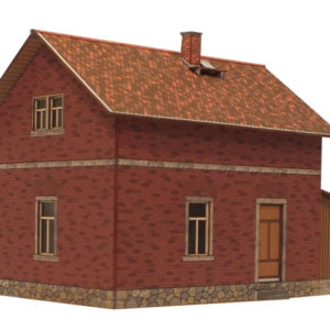 03-11-1-H0 - Sächs. Beamtenwohnhaus III. Klasse - Klinker